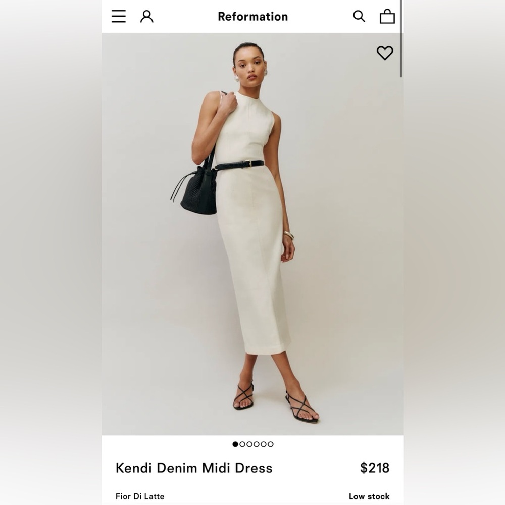 Reformation Kendi Denim Midi Dress